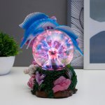 Плазменный шар "Рыбки" 17,5х14х19 см