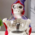 Плазменный шар "Скелет и паук" 14,5х15,5х23,5 см