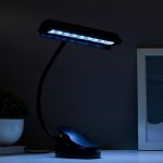 Лампа настольная 16039/1 LED 1,5Вт от батареек 3АА USB черный 21х9,5х34см