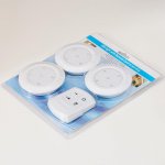 Ночник с ПДУ 16043/3 LED от батареек 3ААА белый 9х9х2 см