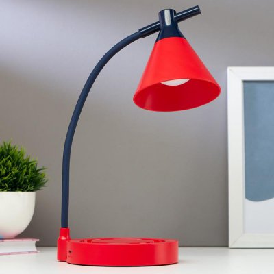 Лампа настольная 1667/1RD LED 3Вт 3000-6000К USB АКБ диммер красно-синий 12,5х14х37,5 см Лампа настольная 1667/1RD LED 3Вт 3000-6000К USB АКБ диммер красно-синий 12,5х14х37,5 см