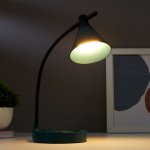 Лампа настольная 1667/1GR LED 3Вт 3000-6000К USB АКБ диммер темно-зеленый 12,5х14х37,5 см