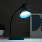 Лампа настольная 1667/1GR LED 3Вт 3000-6000К USB АКБ диммер темно-зеленый 12,5х14х37,5 см