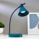 Лампа настольная 1667/1GR LED 3Вт 3000-6000К USB АКБ диммер темно-зеленый 12,5х14х37,5 см