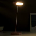Лампа настольная 1670/1 LED 5Вт 2 режима 3000К 6000К USB АКБ розовый 13х10,4х34 см