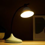 Лампа настольная 1678/1PT LED 3Вт  3 режима 3000-6000К USB АКБ голубой 14х11,5х41 см