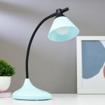 Лампа настольная 1678/1PT LED 3Вт  3 режима 3000-6000К USB АКБ голубой 14х11,5х41 см