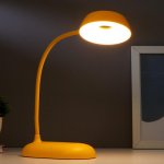 Лампа настольная 1674/1YL LED 3Вт  USB АКБ желтый 11,5х9х42 см