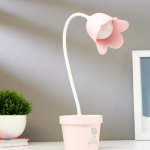 Лампа настольная 1672/1 LED 3Вт 2 режима USB АКБ МИКС 9,5х9,5х43 см