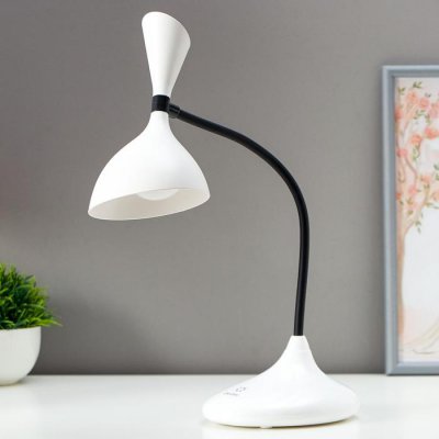 Лампа настольная сенсорная 16089/1WT LED 3Вт USB АКБ 3000-6000К бело-черный 11х17,5х39 см