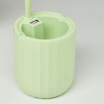 Лампа настольная сенсорная 16090/1GR 18хLED 4Вт USB АКБ 3000-6000К фисташковый 8х8х44 см