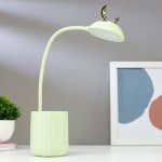 Лампа настольная сенсорная 16090/1GR 18хLED 4Вт USB АКБ 3000-6000К фисташковый 8х8х44 см