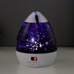 Ночник-проектор 16093/1 LED USB от батареек 4ААА бело-черный 14х14х11 см