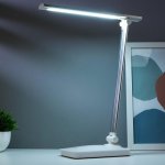 Лампа настольная сенсорная 16097/1SL LED 4Вт USB боло-серебристый 28,5х10,3х37,5 см