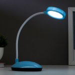 Лампа настольная 16105/1 LED 2Вт USB АКБ 3 режима синий 6,5х11х32,5 см