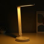 Лампа настольная сенсорная 16101/1 LED 5Вт USB АКБ 3 режима белый 32х16х40 см