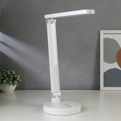 Лампа настольная сенсорная 16101/1 LED 5Вт USB АКБ 3 режима белый 32х16х40 см