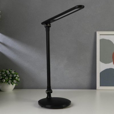 Лампа настольная сенсорная 16110/1BK LED 5Вт USB АКБ 3000/6000К черный 15х33,5х34 см
