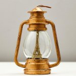 Ночник "Фонарь" LED от батареек золото/серебро 6х10,5х15 см