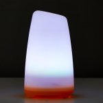 Ночник "Овальный фонарь" LED RGB 2 режима от батареек 3ААА бело-оранжевый  8х8х13,5 см