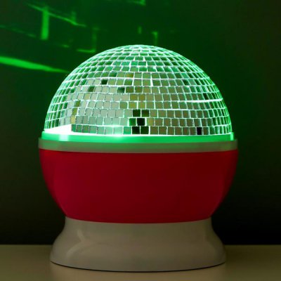 Ночник Ночник "Диско" LED бело-розовый11,5х11х14 см