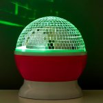 Ночник "Диско" LED бело-розовый11,5х11х14 см