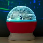 Ночник "Диско" LED бело-розовый11,5х11х14 см