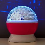 Ночник "Диско" LED бело-розовый11,5х11х14 см
