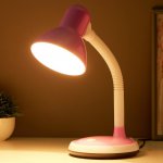 Лампа настольная 16113/1PK E27 40Вт розовый 14,5х16,5х40,5 см