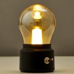 Ночник настольный 16058/1BK LED АКБ USB черный 5,8х5,8х11 см