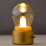 Ночник настольный 16058/1GD LED АКБ USB золото 5,8х5,8х11 см