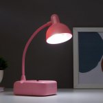 Лампа настольная 16054/1 18xLED 2Вт 3 режима от батареек 3АА розовый 12х9,5х32 см