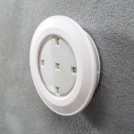 Ночник с ПДУ 16043/1  LED от батареек 3ААА белый 9х9х2 см