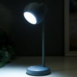 Лампа настольная 16044/1GY LED 4Вт 3 режима  АКБ USB серый 10,5х10,5х31 см