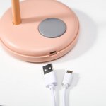 Лампа настольная 16044/1PK LED 4Вт 3 режима  АКБ USB розовый 10,5х10,5х31 см