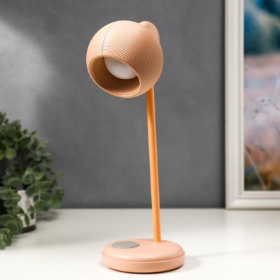 Лампа настольная 16044/1PK LED 4Вт 3 режима  АКБ USB розовый 10,5х10,5х31 см