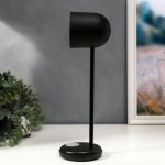 Лампа настольная 16045/1BK LED 4Вт 3 режима  АКБ USB черный 10,5х10,5х34,5 см