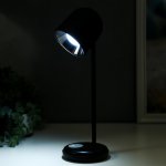 Лампа настольная 16045/1BK LED 4Вт 3 режима  АКБ USB черный 10,5х10,5х34,5 см