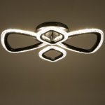 Люстра с ПДУ 71101/4BK LED 80Вт 3000-6000К диммер черный 56х46х7 см