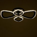 Люстра с ПДУ 71101/4BK LED 80Вт 3000-6000К диммер черный 56х46х7 см