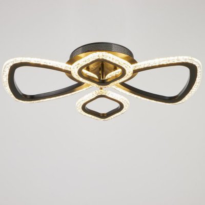 Люстра с ПДУ 71101/4BK LED 80Вт 3000-6000К диммер черный 56х46х7 см