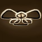 Люстра с ПДУ 71101/6BK LED 120Вт 3000-6000К диммер черный 60х60х10 см