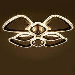 Люстра с ПДУ 71101/8BK LED 160Вт 3000-6000К диммер черный 65х65х10 см