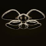 Люстра с ПДУ 71101/8BK LED 160Вт 3000-6000К диммер черный 65х65х10 см