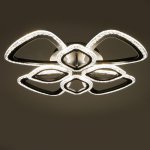 Люстра с ПДУ 71101/8BK LED 160Вт 3000-6000К диммер черный 65х65х10 см