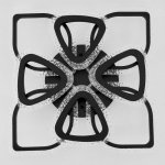 Люстра с ПДУ 71102/8BK LED 160Вт 3000-6000К диммер черный 67х67х10 см