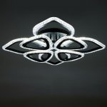 Люстра с ПДУ 71102/8BK LED 160Вт 3000-6000К диммер черный 67х67х10 см