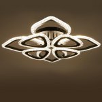 Люстра с ПДУ 71102/8BK LED 160Вт 3000-6000К диммер черный 67х67х10 см