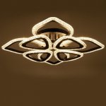 Люстра с ПДУ 71102/8BK LED 160Вт 3000-6000К диммер черный 67х67х10 см