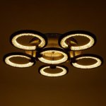 Люстра с ПДУ 71103/6BK LED 132Вт 3000-6000К диммер черный 51х51х10 см